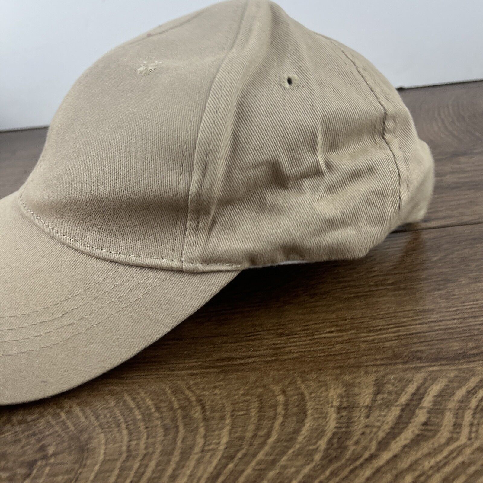 Other Plain Tan Baseball Hat Tan Brown Hat Adjustable Adult Size H Size ONE SIZE - 7 Thumbnail