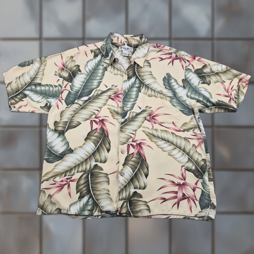 Vintage VINTAGE Blackpoint Sportswear Button Up Shirt Mens XL Floral Hawaiian Aloha Silk Blend Size US XL / EU 56 / 4 - 1 Thumbnail