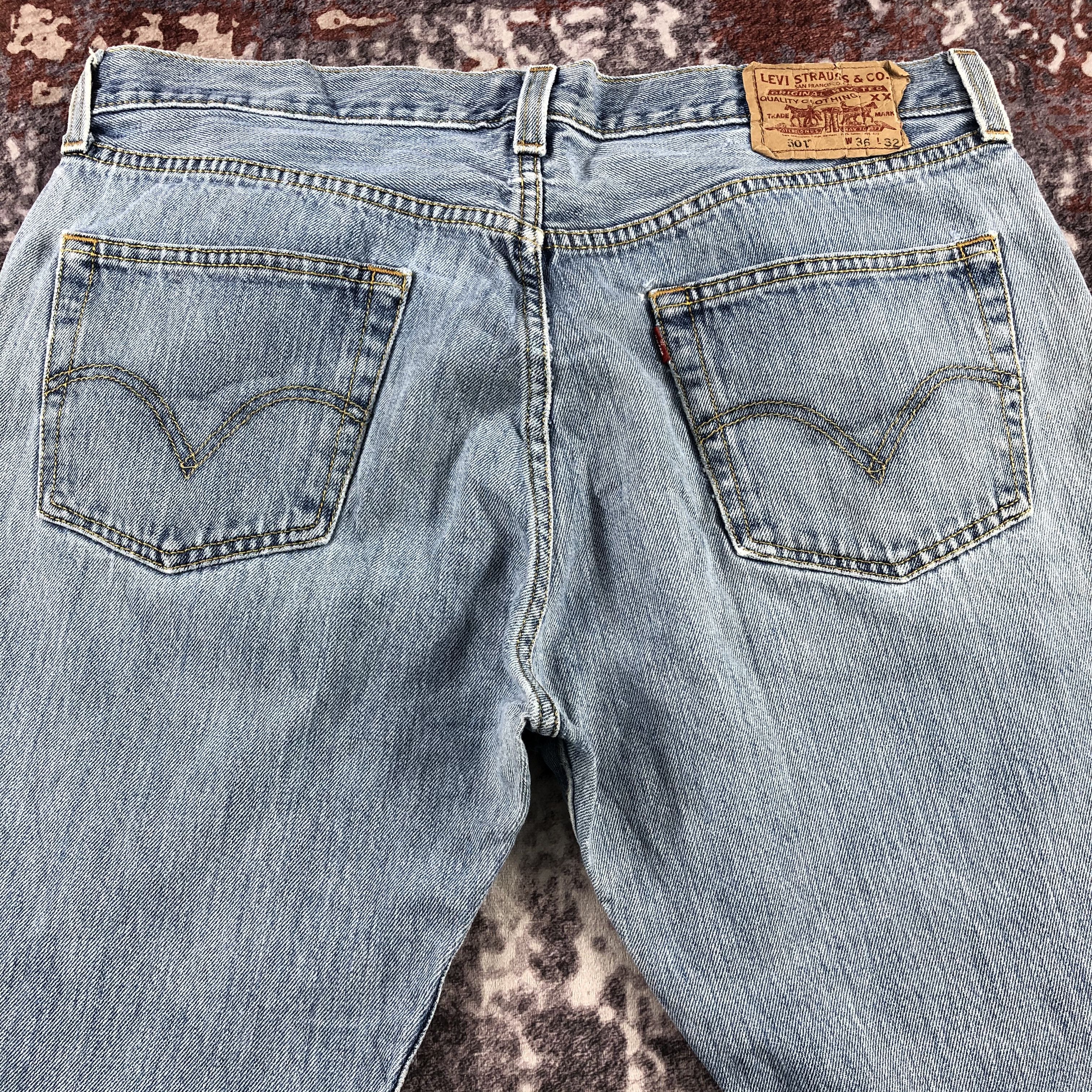 Levi's Vintage Blue Wash Levis 501 Jeans-JM3032 Size US 36 / EU 52 - 5 Thumbnail