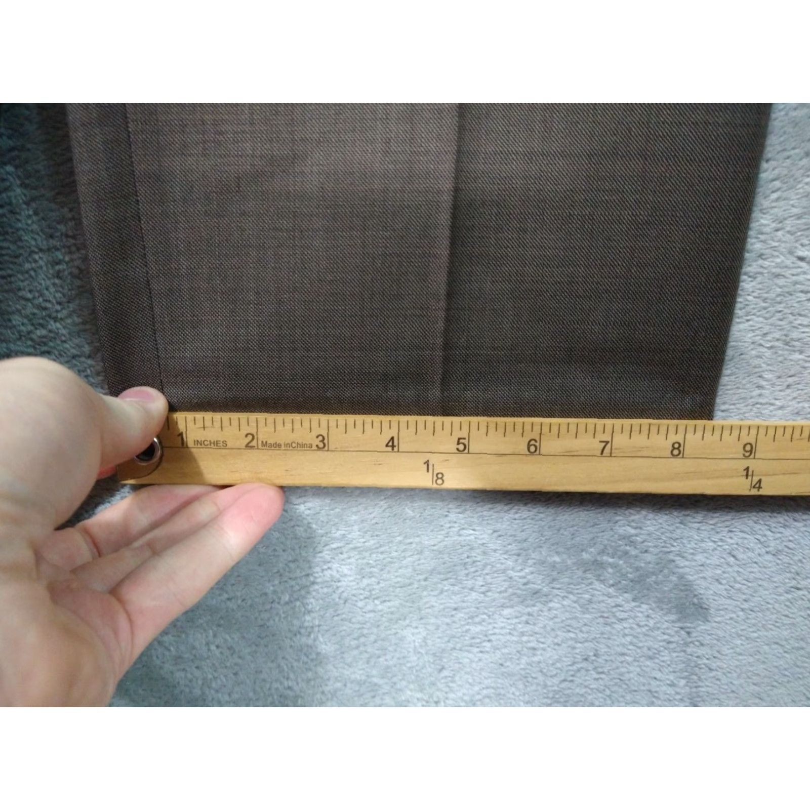 Chaps Chaps Pants Mens 36x30 Brown Wool Dress Tapered Leg Flat Front Trouser Preppy Shirt? Size US 36 / EU 52 - 6 Thumbnail