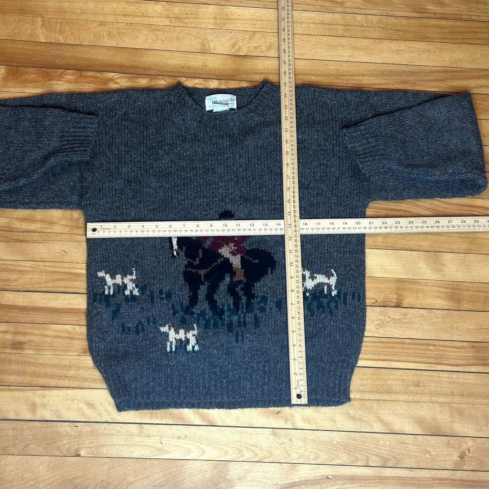 Vintage Deans Of Scotland Grey Shetland Wool Crewneck Large Size US L / EU 52-54 / 3 - 3 Thumbnail