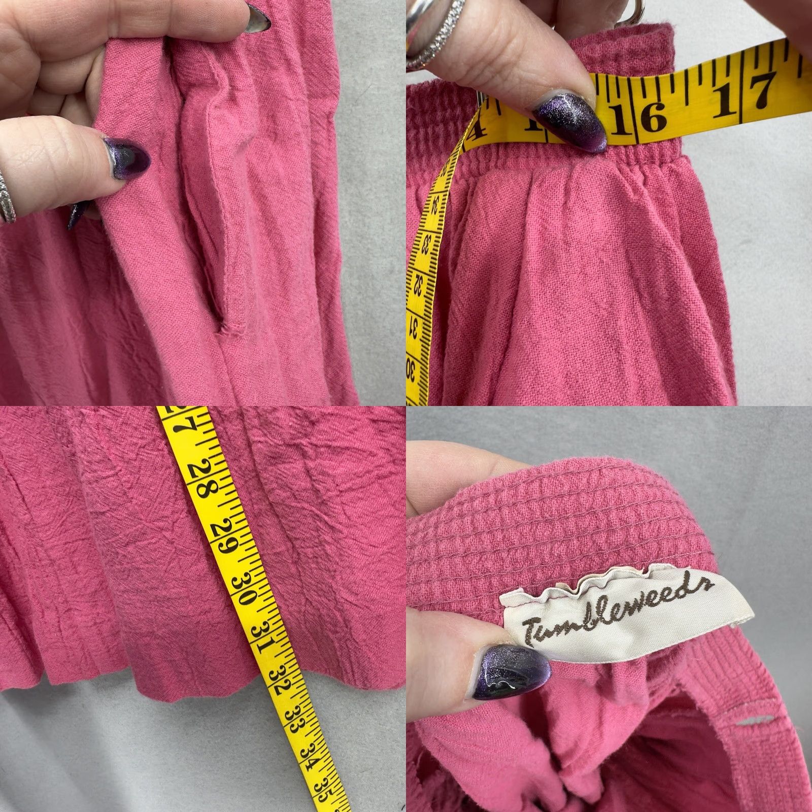Vintage VINTAGE tumbleweeds Tumbleweeds Maxi Skirt Womens L Pink 1990s Casual Cotton Arts & Crafts Womens Size 36" / US 14 / IT 50 - 8 Thumbnail