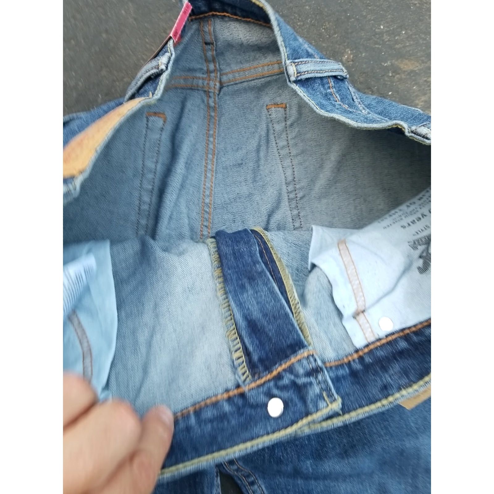 Levi's Levi's 505 Jeans Straight Denim Blue 38x25 Hemmed Regular Mens Jeans Size US 38 / EU 54 - 3 Thumbnail
