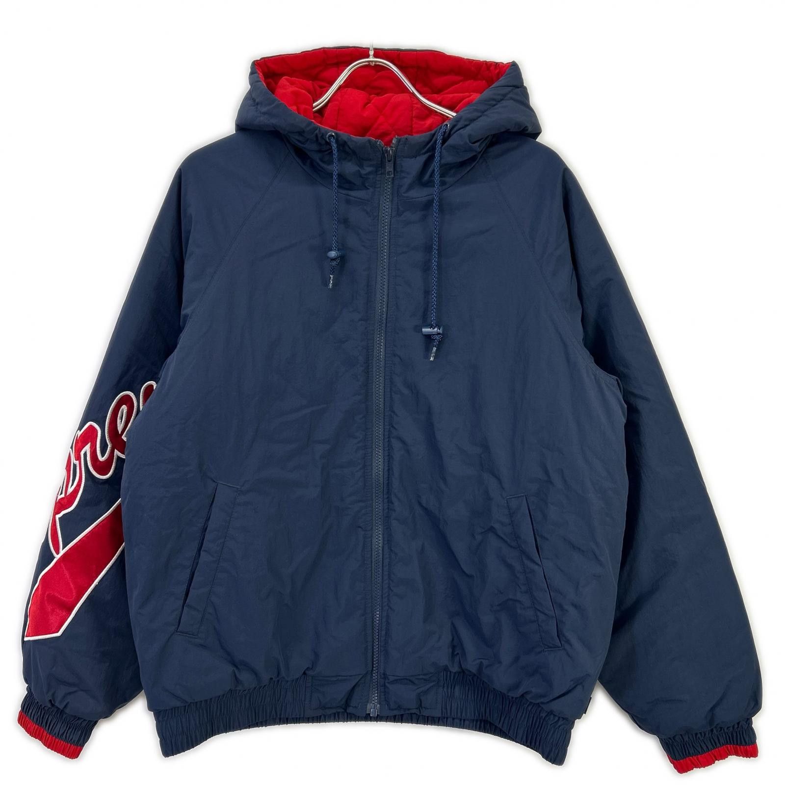 Supreme Supreme Contrast Script Varsity Jacket Red | Grailed