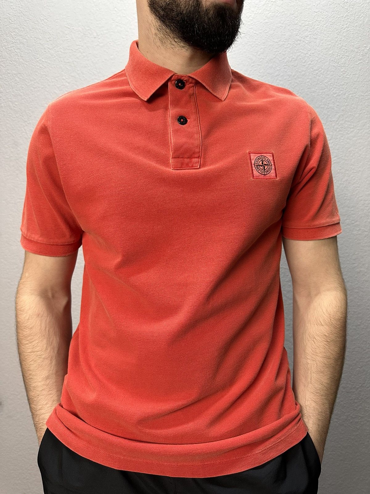 Designer Stone Island Polo T-shirt Patch Program Box Logo Tee 00s Size US L / EU 52-54 / 3 - 2 Thumbnail