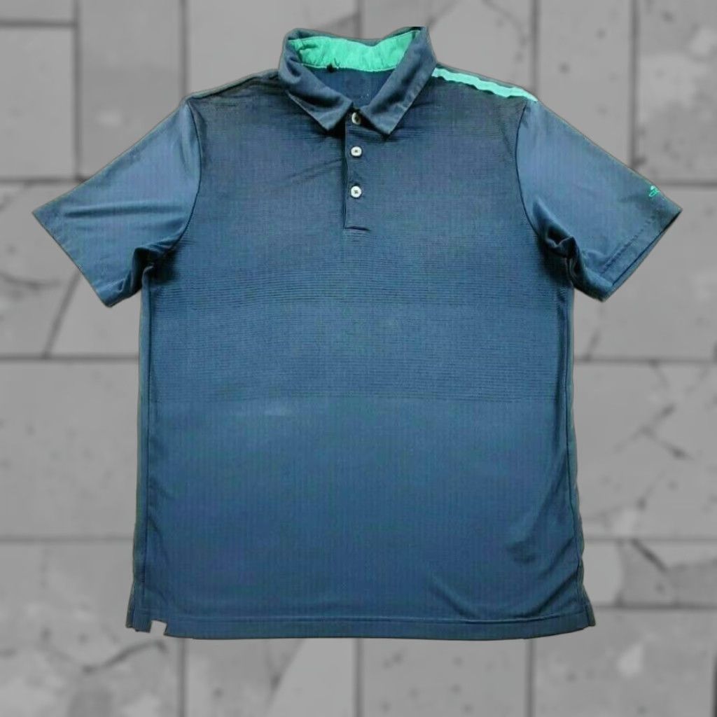 Adidas Adidas Climacool Polo Shirt M Blue Short Sleeve Mens Polo Shirt Size US M / EU 48-50 / 2 - 1 Thumbnail