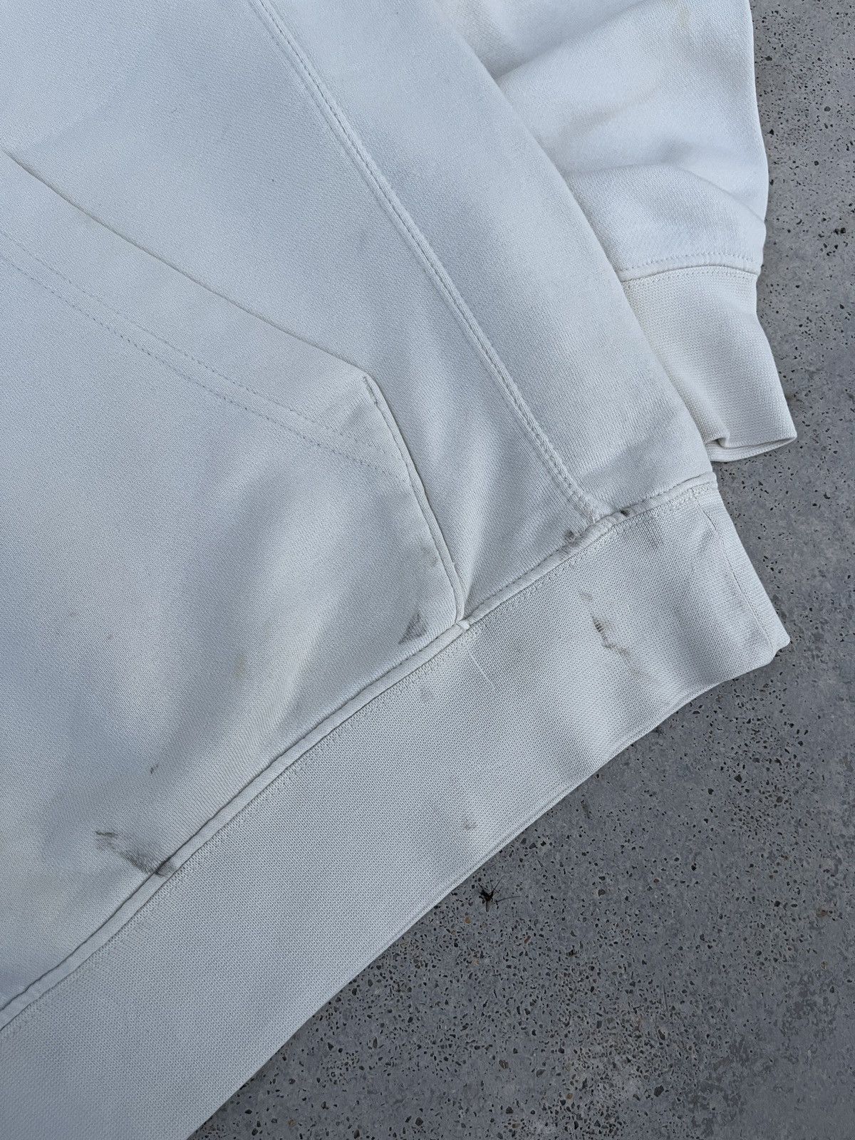 Nike × Vintage Vintage Nike Small Swoosh Cream Pullover Hoodie Size US L / EU 52-54 / 3 - 7 Thumbnail
