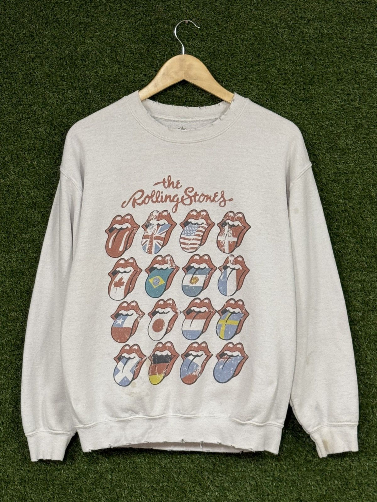 The Rolling Stones The Rolling Stones Country Flag Sweatshirt White Medium Tour Size US M / EU 48-50 / 2 - 1 Thumbnail