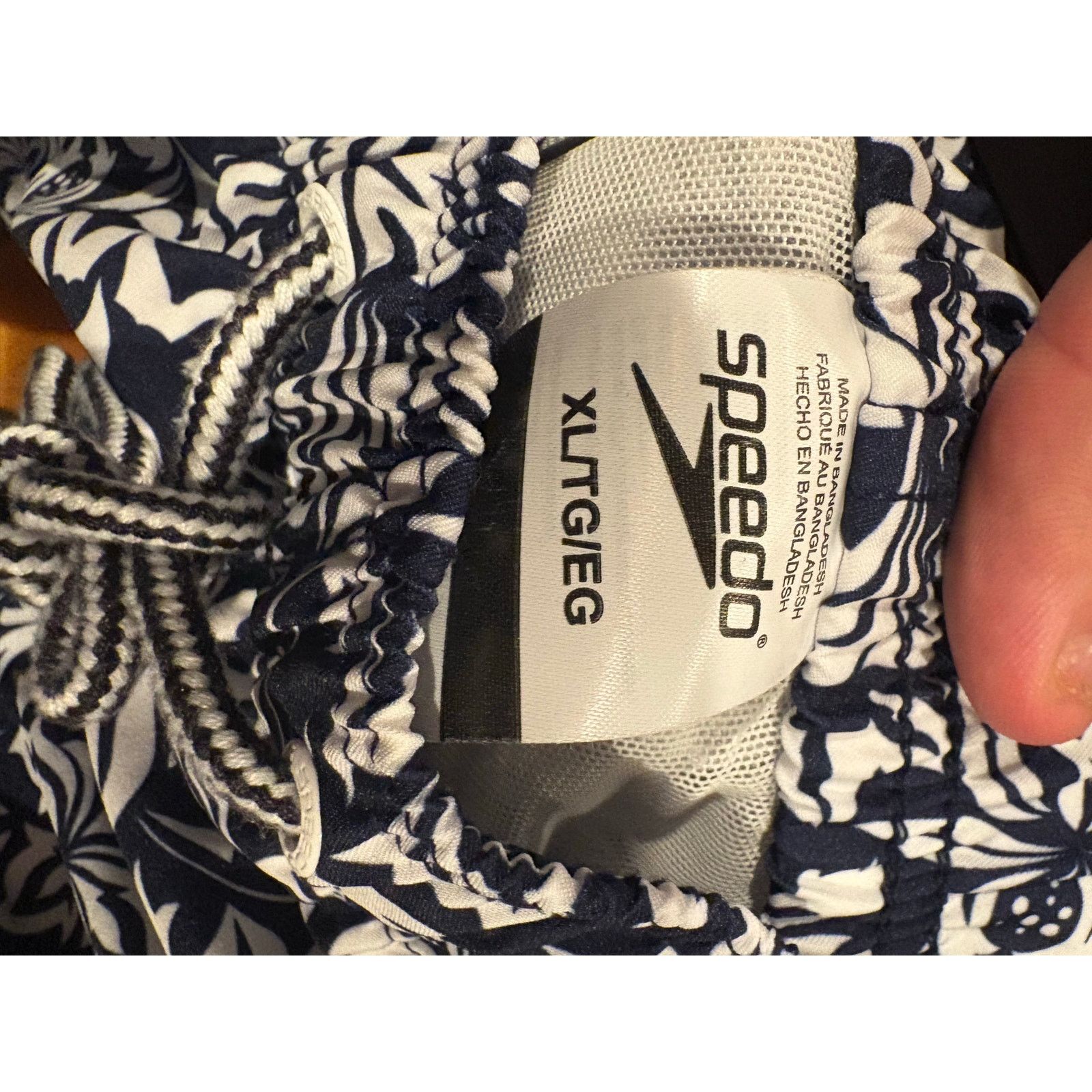Speedo Speedo Men’s Swim Trunks – Blue & White Floral – Size XL Size US 38 / EU 54 - 5 Thumbnail