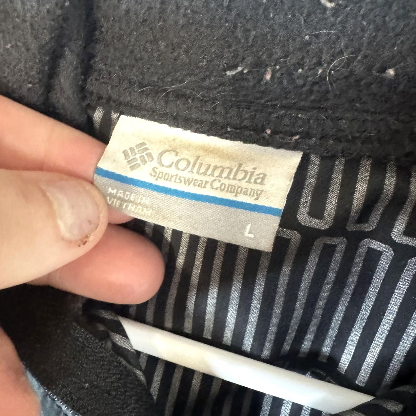 Vintage Columbia Vest Womens Large Black Quilted Hooded Fleece Thermal Insulated Zip Size L / US 10 / IT 46 - 6 Thumbnail