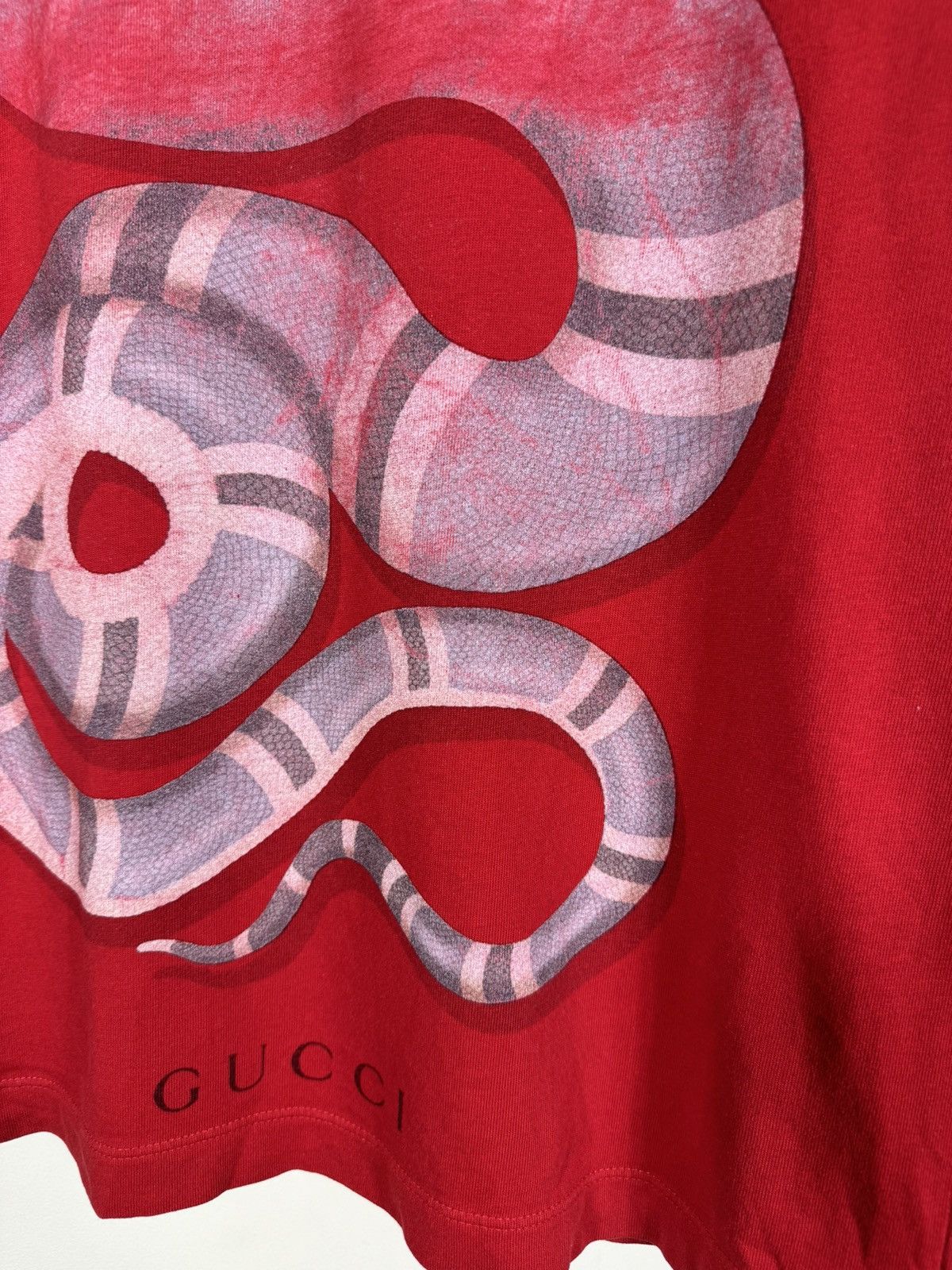 Designer GUCCI SNAKE RED TEE Size US S / EU 44-46 / 1 - 4 Thumbnail