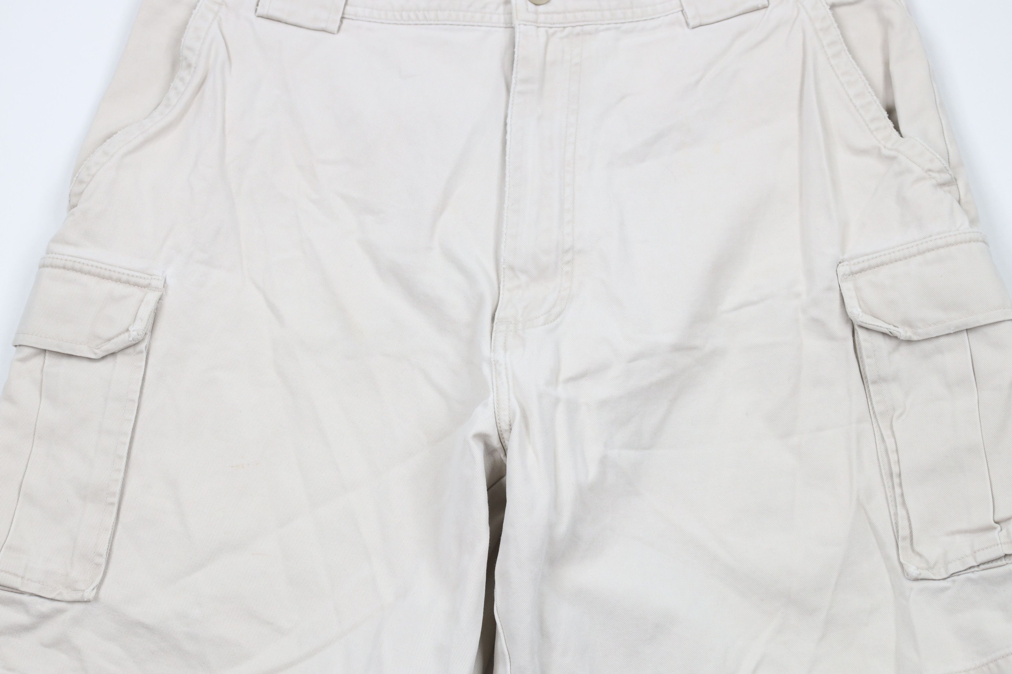 Abercrombie & Fitch × Vintage Vintage Abercrombie & Fitch Heavyweight Cargo Shorts Beige Size US 36 / EU 52 - 3 Thumbnail