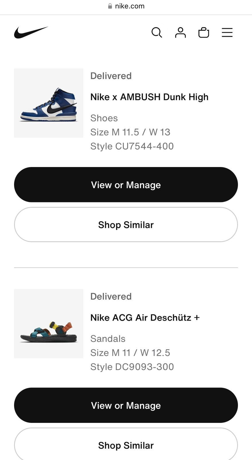 Ambush Design × Nike Nike Dunk High Ambush Blue Deep Royal Size US 11.5 / EU 44-45 - 11 Thumbnail