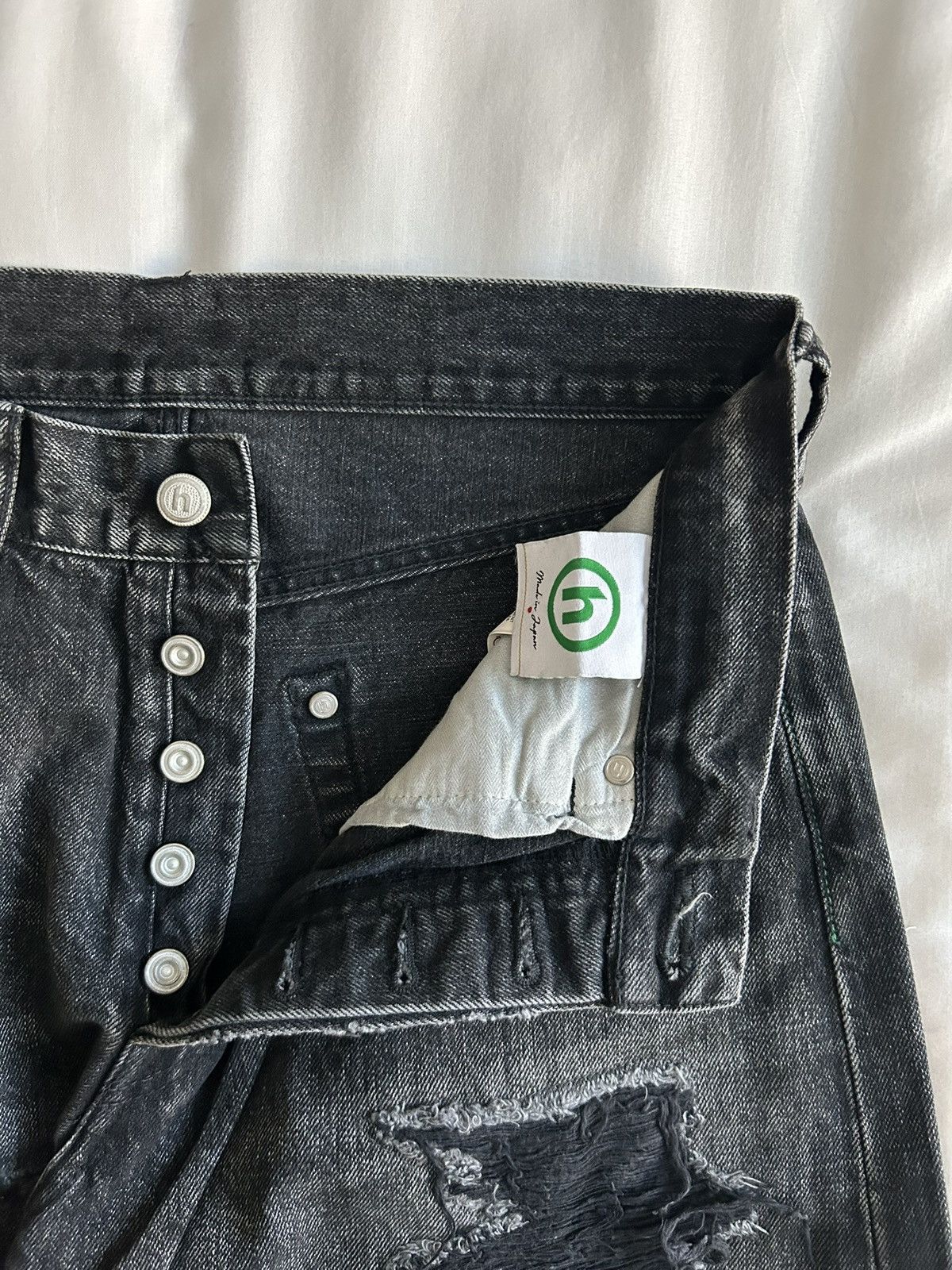 HIDDEN Hidden NY Baggy Denim Jeans Distressed Selvedge Japan Size US 32 / EU 48 - 8 Thumbnail