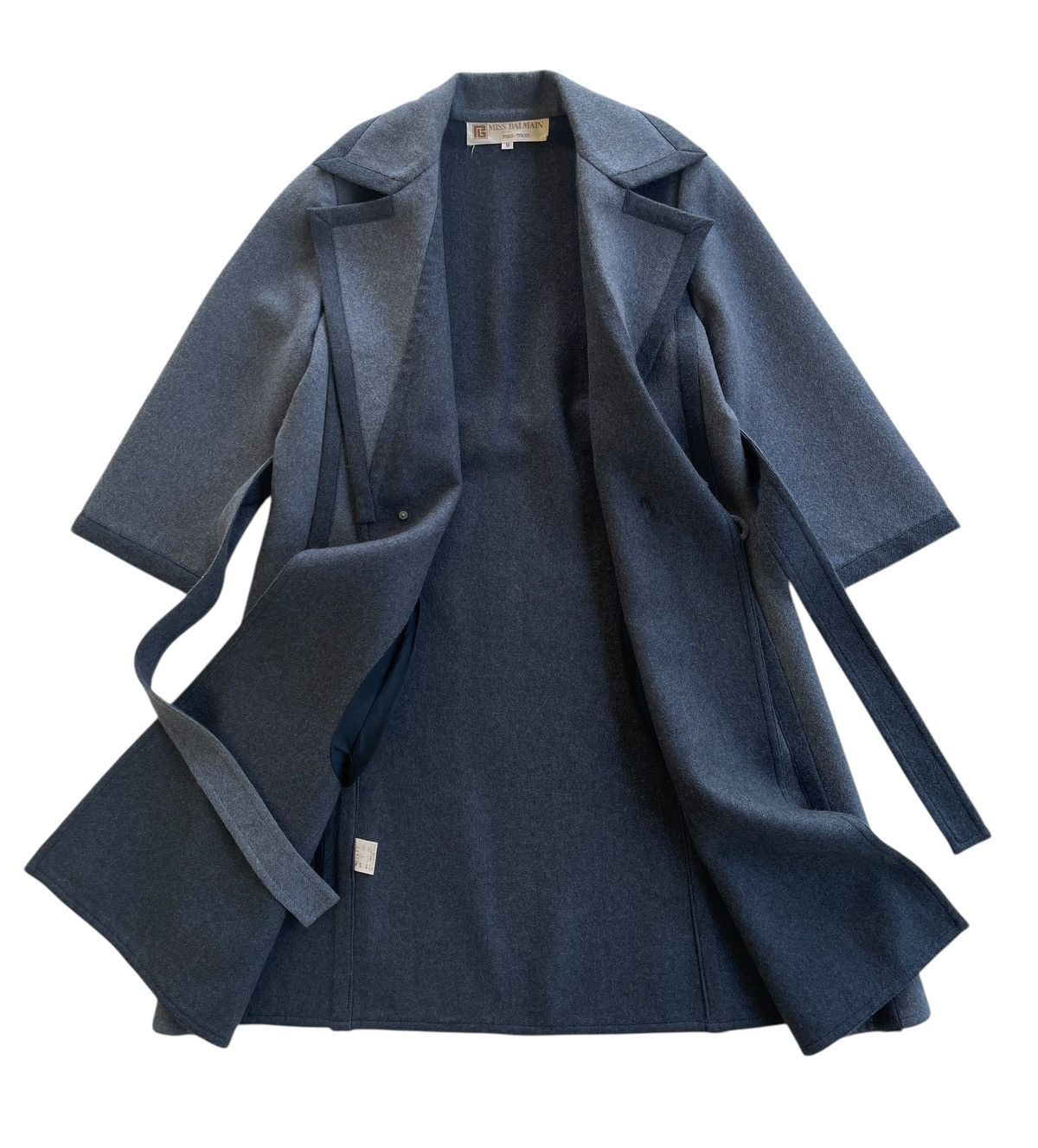 Balmain Miss Balmain Wool Wrap Coat Size M / US 6-8 / IT 42-44 - 3 Thumbnail
