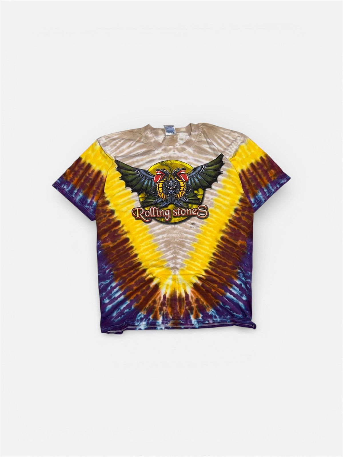 Vintage Vintage 1997 The Rolling Stones Twin Dragon Tie Dye T-Shirt Size US XL / EU 56 / 4 - 1 Thumbnail