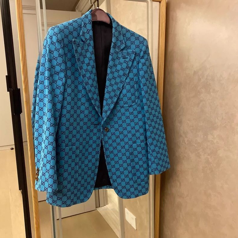 Gucci Gucci Blue classic old flower suit 2502-Nextarrow Size 40R - 1 Thumbnail