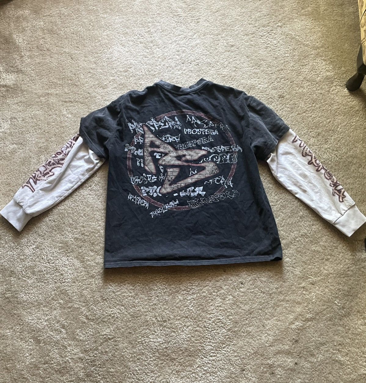 Other prospera graphic black long sleeve shirt with white sleeves Size US S / EU 44-46 / 1 - 2 Thumbnail