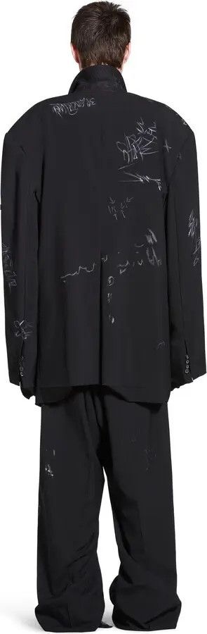 Balenciaga o1la1rc1a0325 Graffiti Skater Tailored Jacket in Black Size US L / EU 52-54 / 3 - 5 Thumbnail