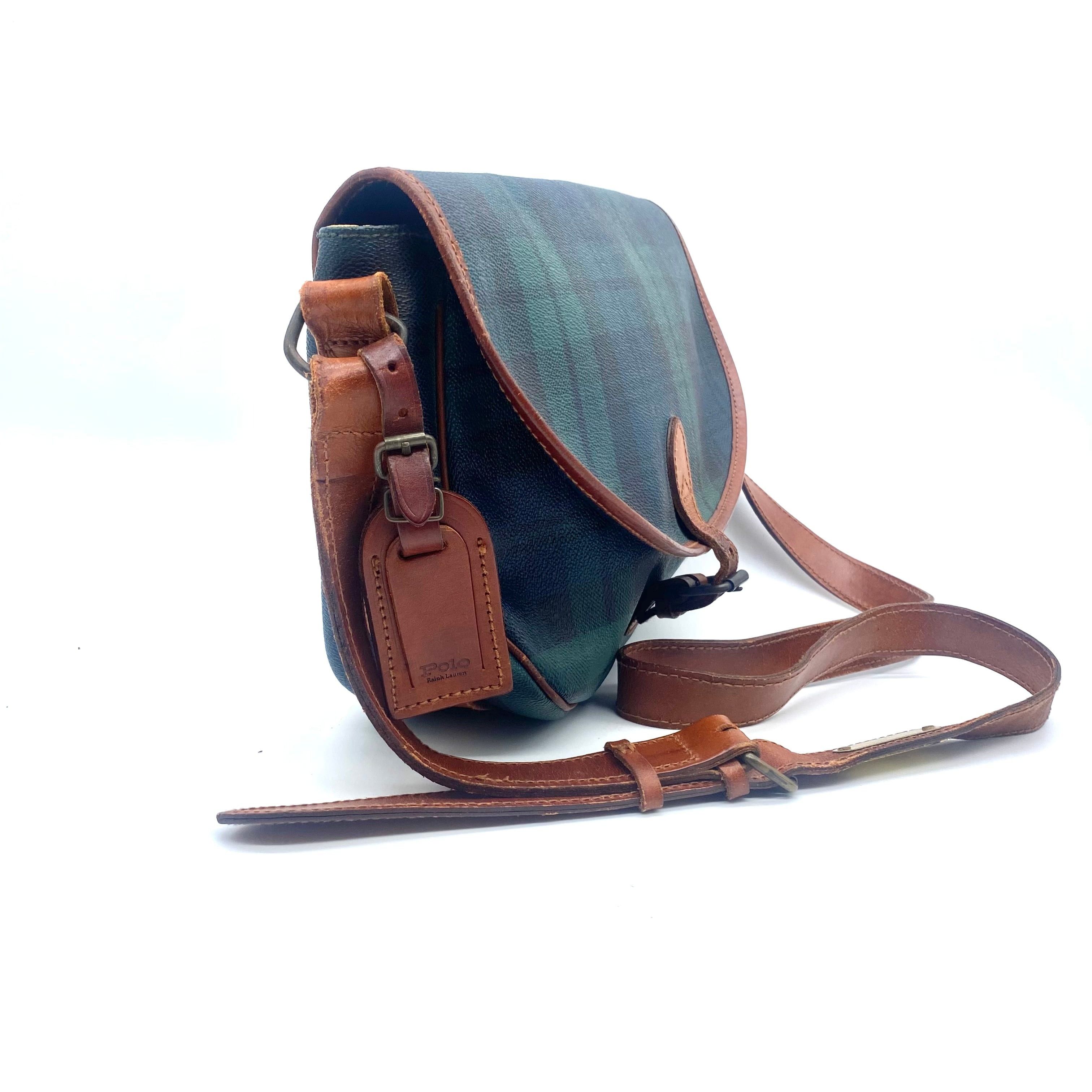 Polo Ralph Lauren Polo Ralph Lauren Shoulder Bag Green Check Pattern Size ONE SIZE - 3 Thumbnail