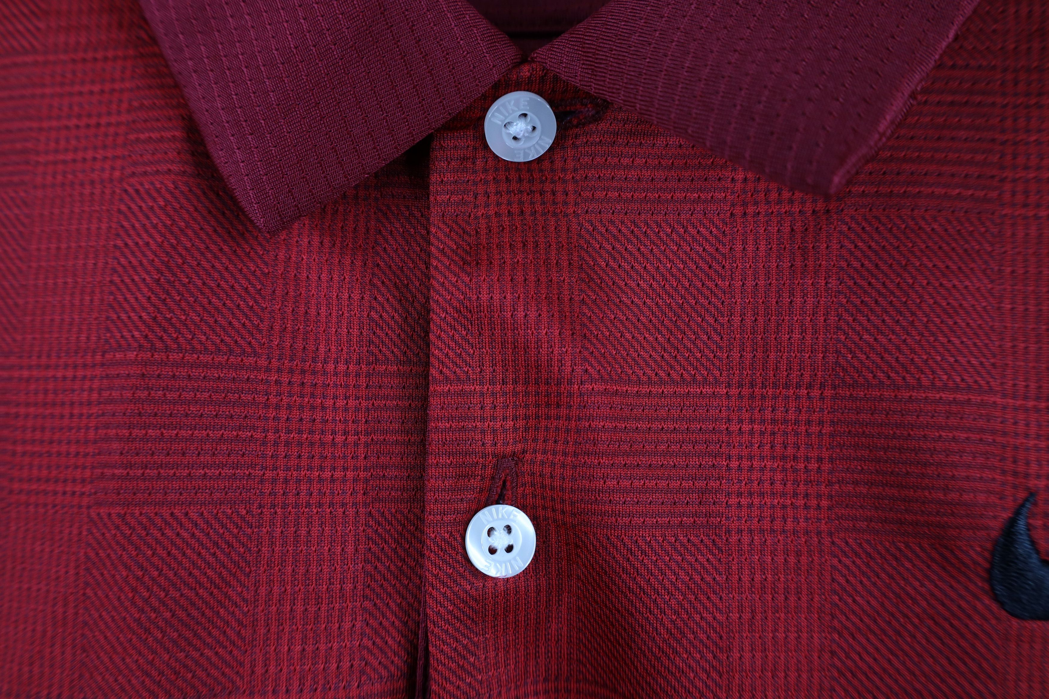 Nike × Vintage Nike Check Plaid Short Sleeve Collared Golf Polo Shirt Red Size US XXL / EU 58 / 5 - 6 Thumbnail