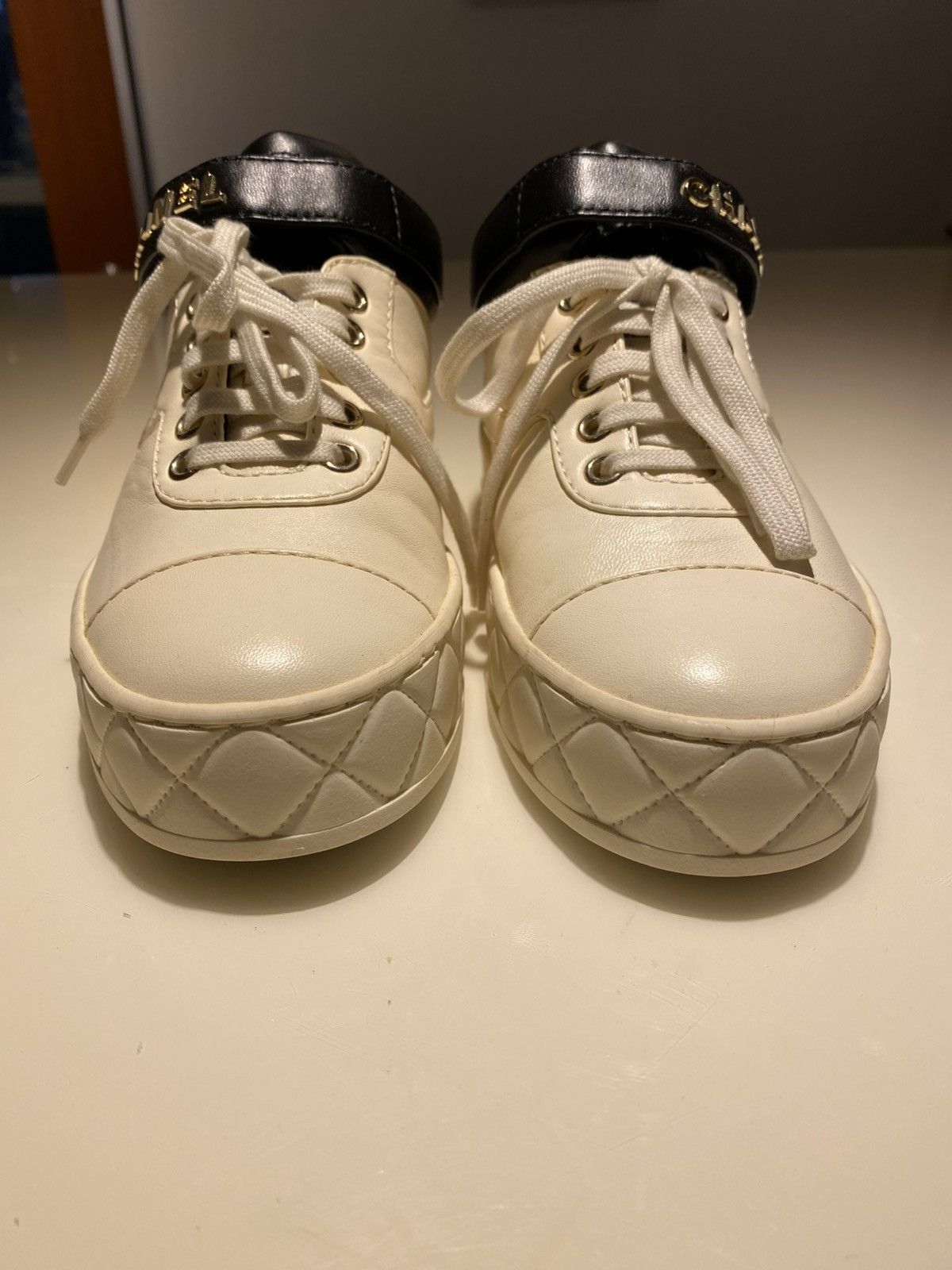 Chanel Chanel Coco Mark Leather Trainers US5.5 Size US 5.5 / IT 35.5 - 4 Thumbnail