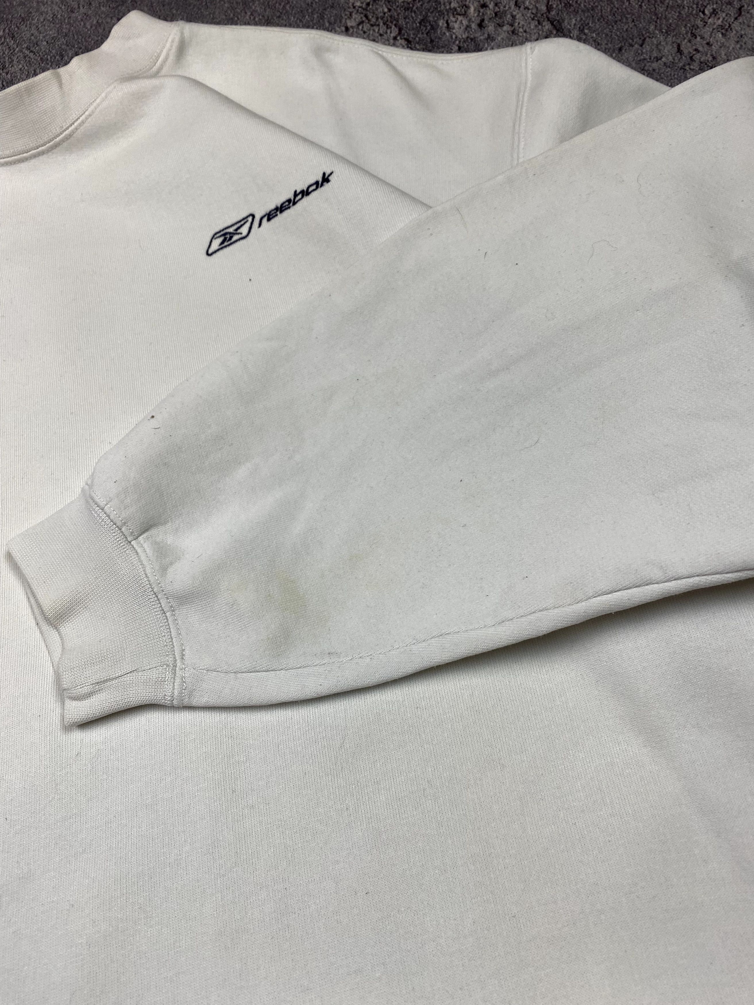 Reebok × Vintage VTG 00s Reebok Boxy Fit White Mini Logo Sweatshirt Retro Y2K Size US L / EU 52-54 / 3 - 8 Thumbnail