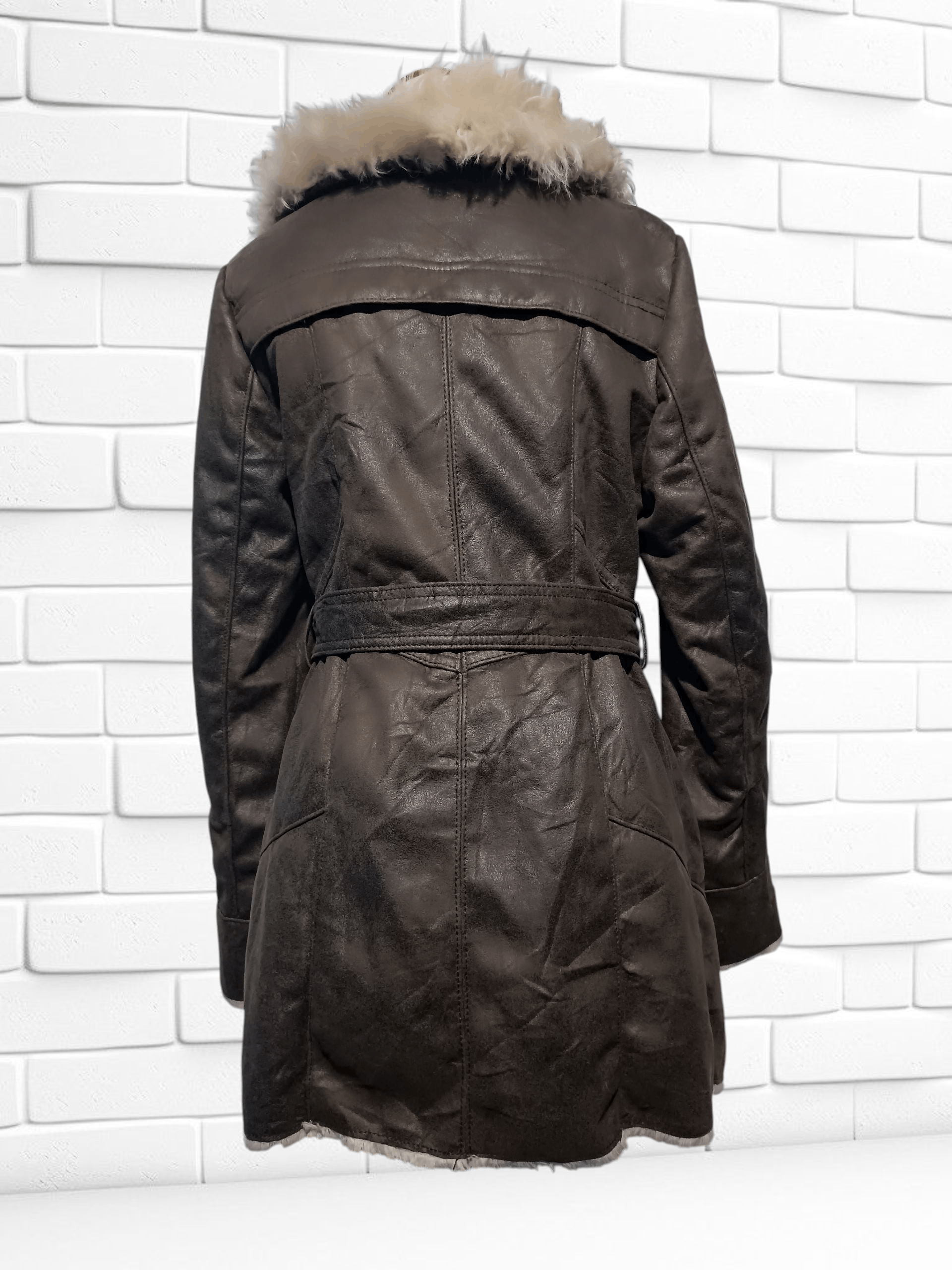Japanese Brand Asymmetrical Faux Fur Jacket Size S / US 4 / IT 40 - 4 Thumbnail