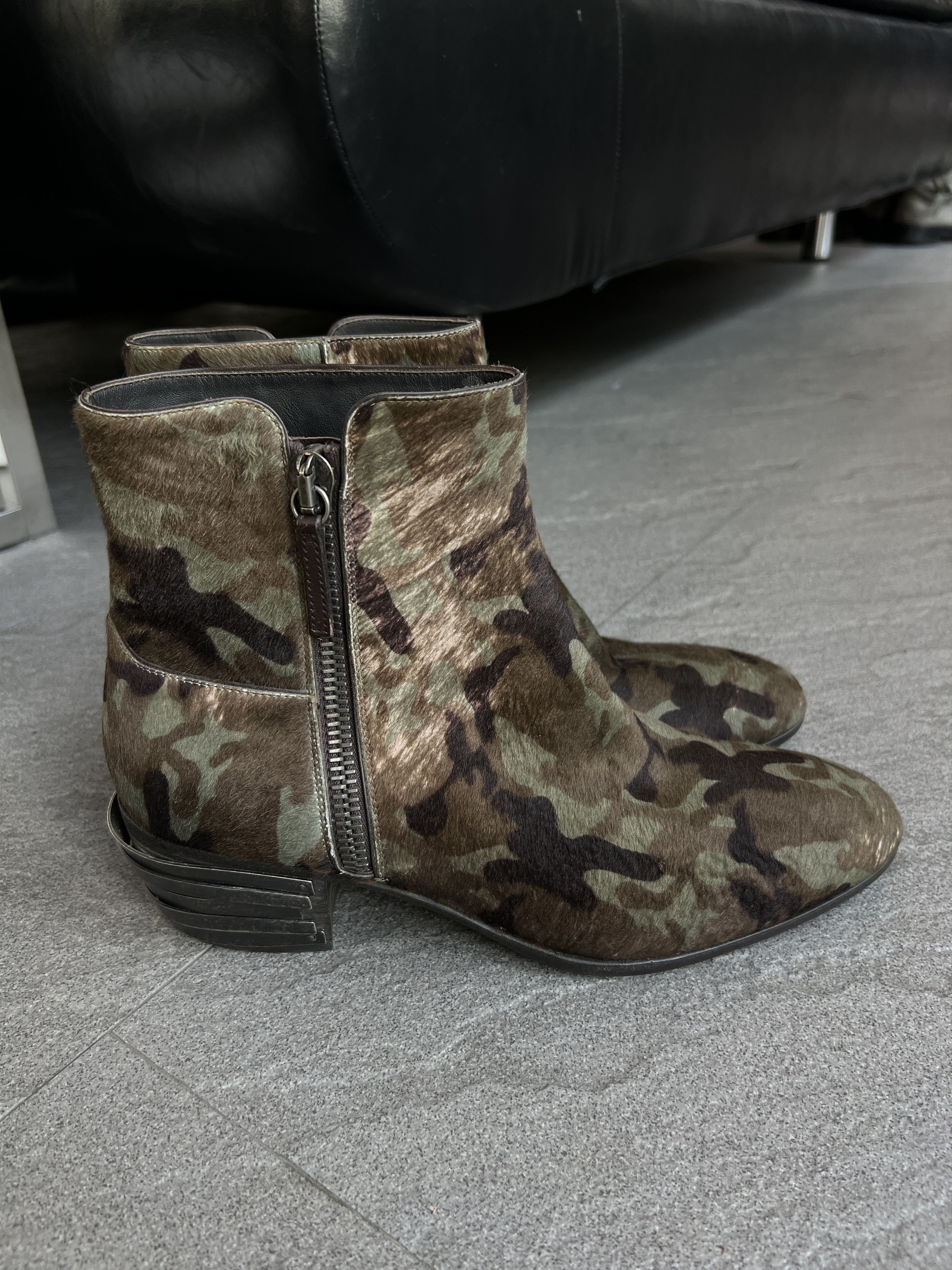 Giuseppe Zanotti Giuseppe Zanotti Camo Pony Hair Zip Boots EU43 Size US 10 / EU 43 - 2 Thumbnail