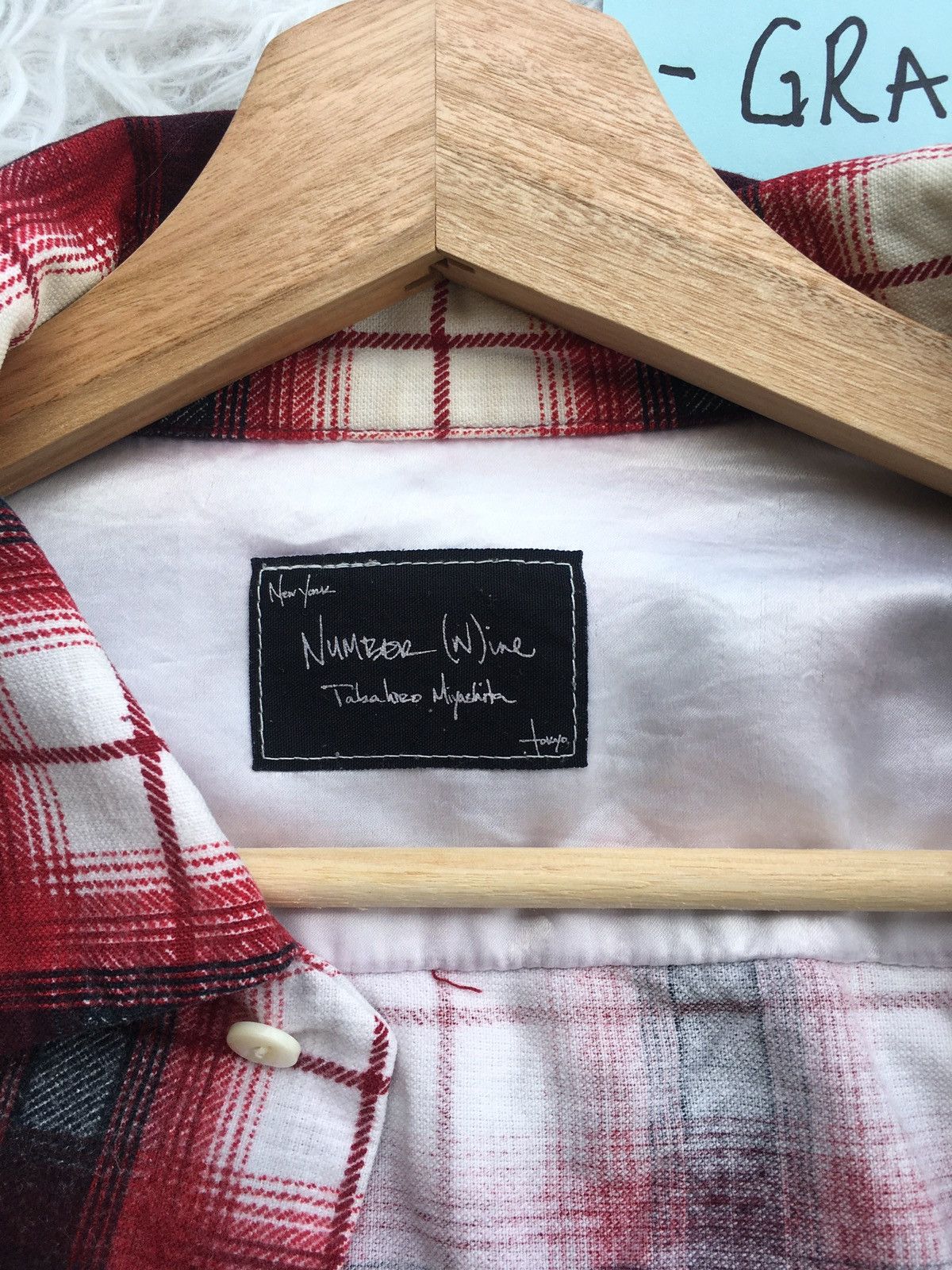 Number (N)ine Rare Number Nine Checkered Flannel Shirt Size US L / EU 52-54 / 3 - 11 Thumbnail