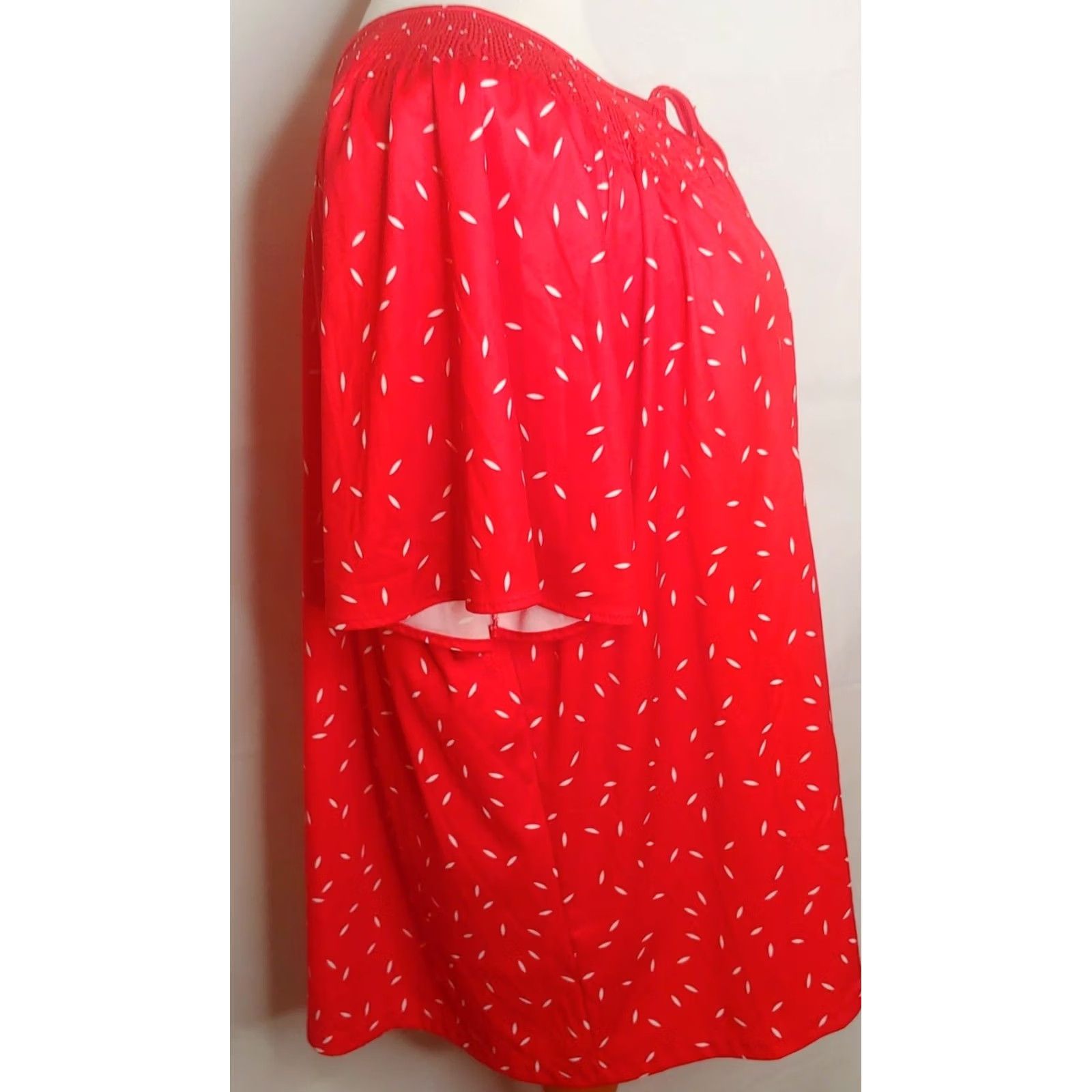 Vintage VINTAGE Tiger Lily Shirt 3X Women Plus Size Tie Neck Smocked Short Sleeve Peasant Blouse 70s Womens Size XXL / US 16-18 / IT 52-54 - 5 Thumbnail