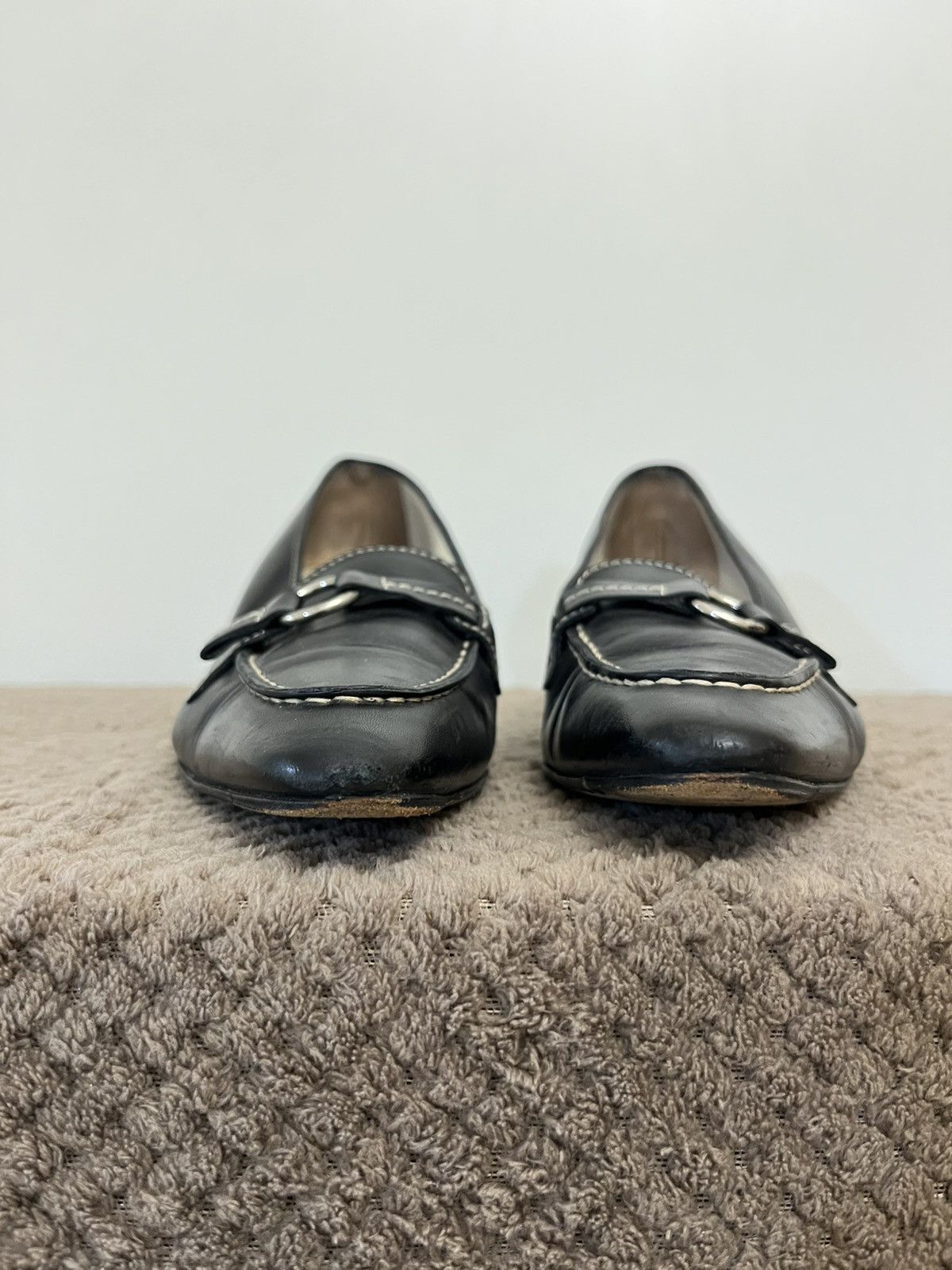 Tod's Tod’s Vintage Black Leather Heeled Sandals Elegant Size US 6 Size US 6 / IT 36 - 9 Thumbnail