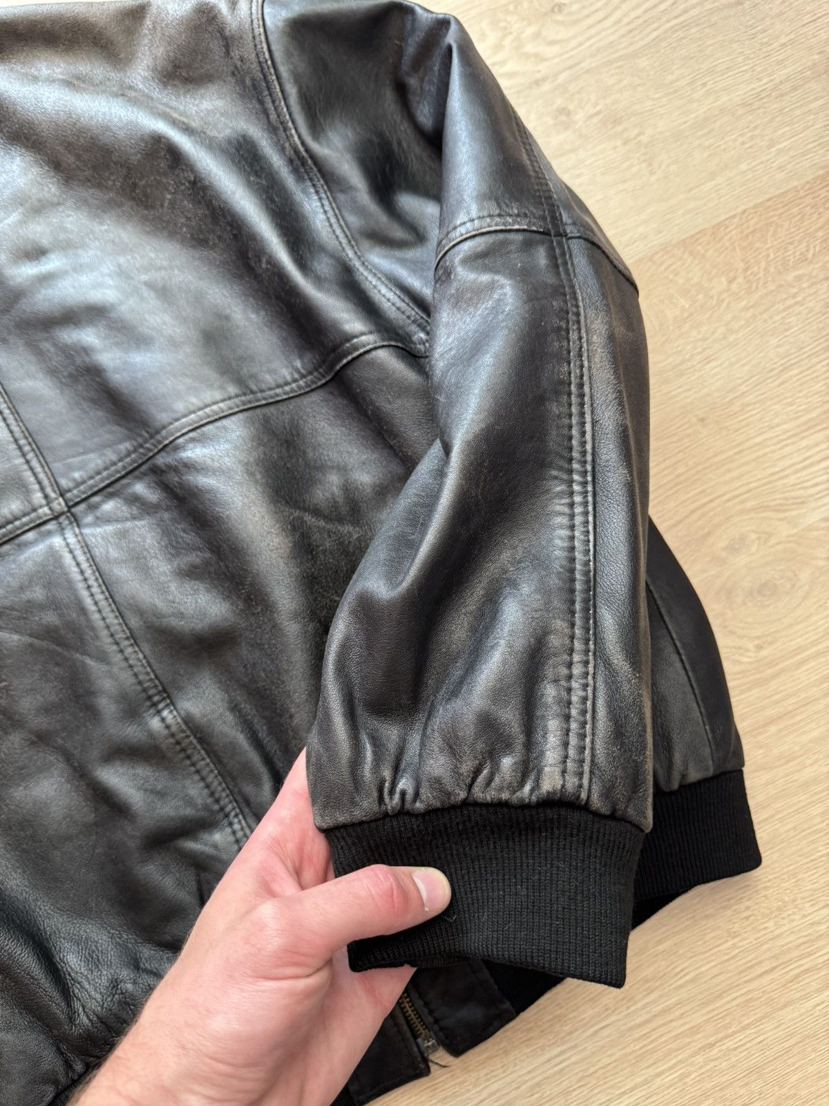 Genuine Leather Vintage Trader Genuine Leather Moto Racing Bomber Jacket Size US L / EU 52-54 / 3 - 8 Thumbnail