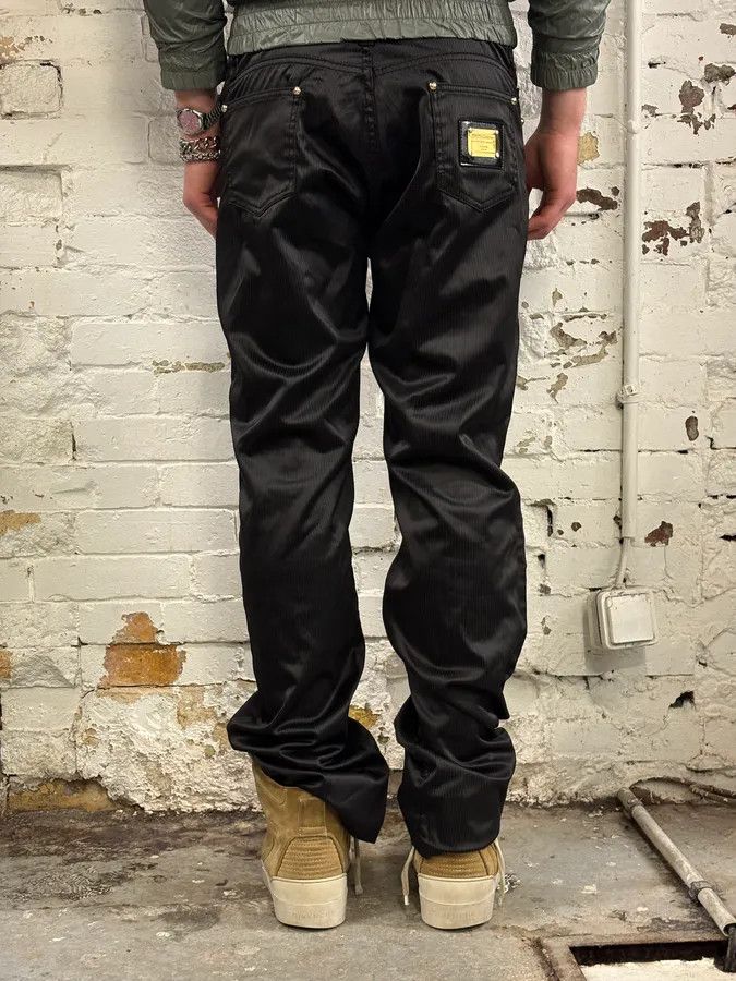 Dolce & Gabbana 2000s Dolce & Gabbana Black Obscure Shinny Pants Size US 30 / EU 46 - 4 Thumbnail