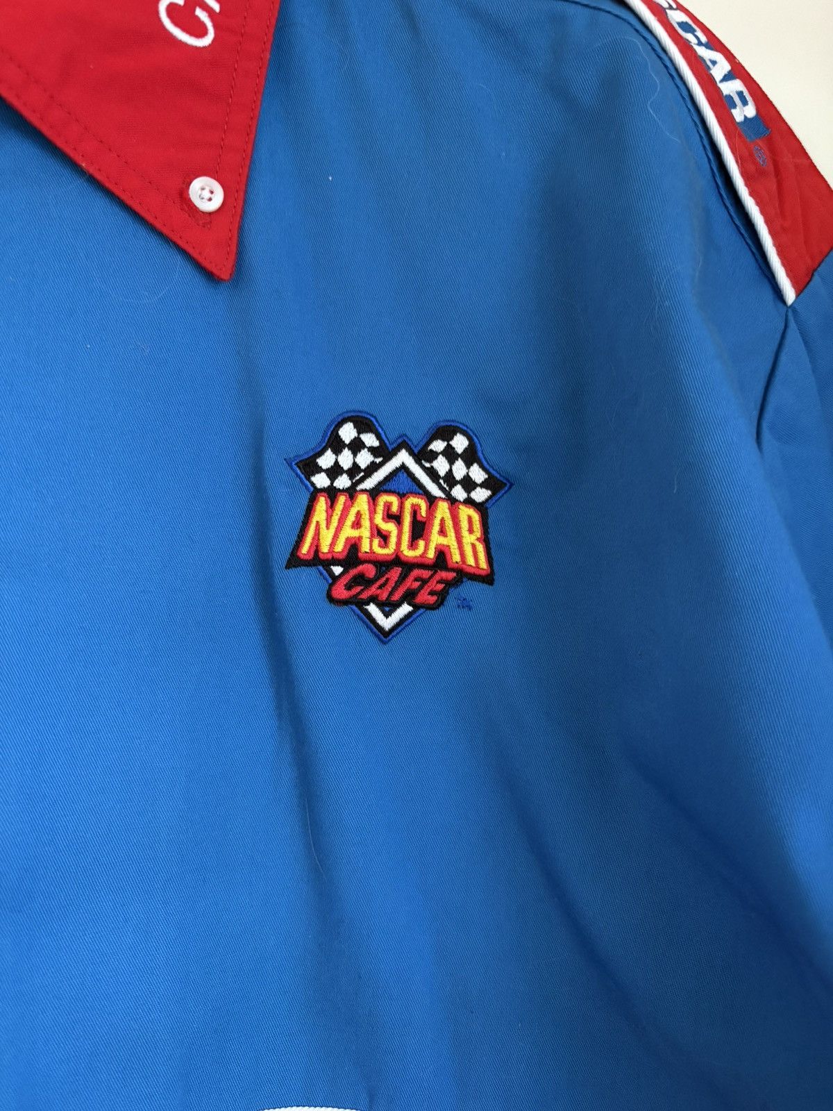 NASCAR Vintage NASCAR Cafe racing button-up in bold red/blue Size US XL / EU 56 / 4 - 12 Thumbnail