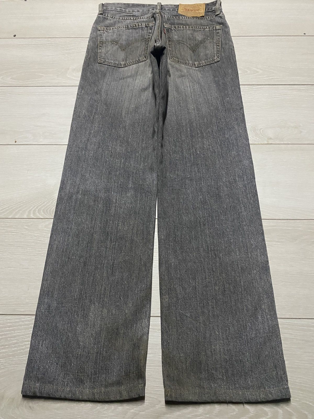 Andy Warhol × Levi's Vintage Levis 533 Grey Denim Distressed Loose Straight Jeans Size US 29 - 2 Thumbnail