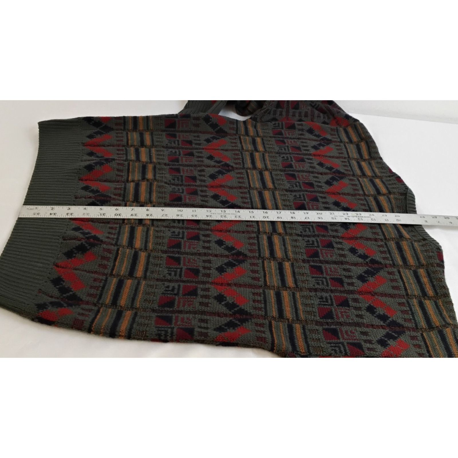Pendleton Pendleton Wool Sweater Men's L Gray Geo Pattern 1970s USA Size US L / EU 52-54 / 3 - 10 Thumbnail
