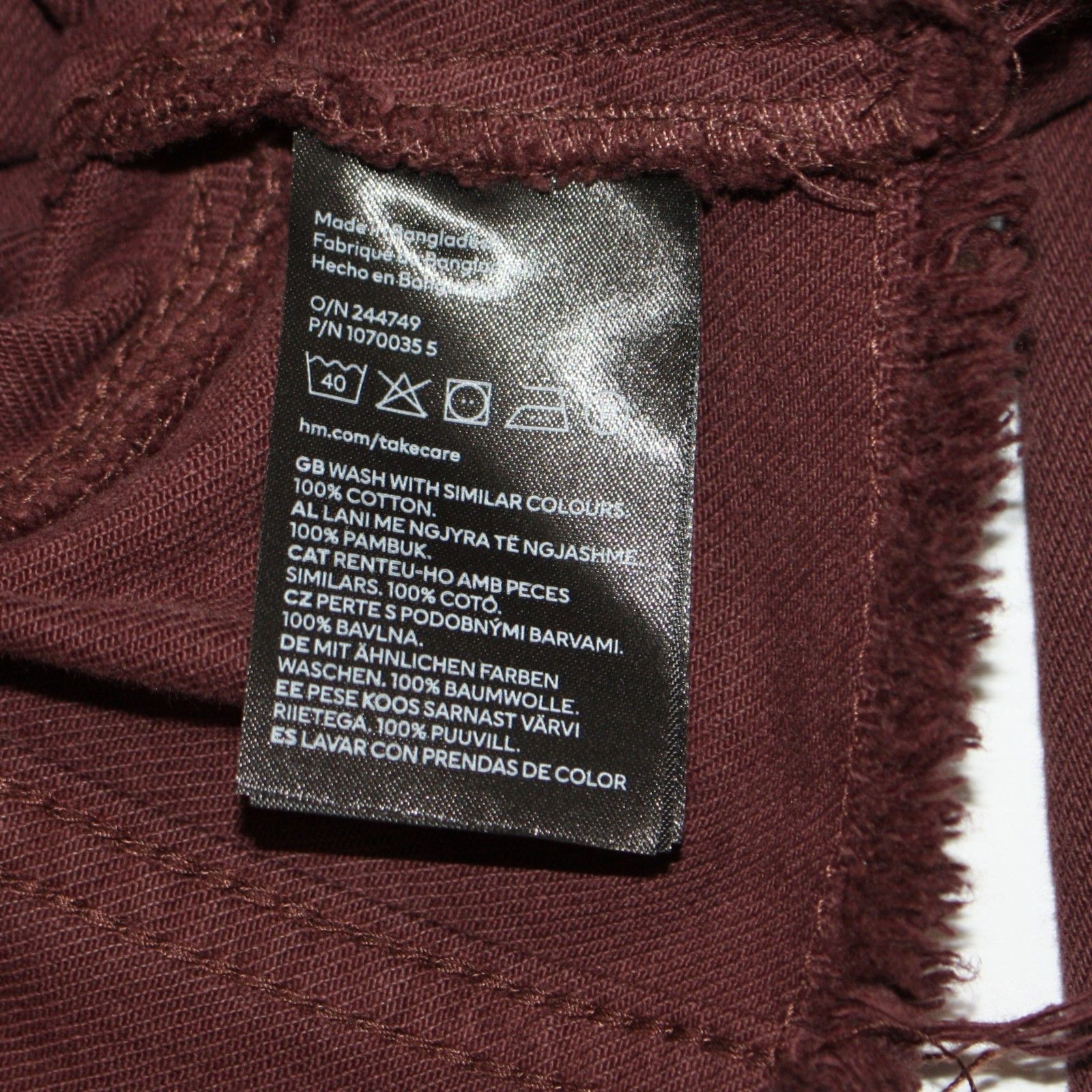 H&M Distressed Cropped Denim Jacket in Brown Color size XS NWT Size XS / US 0-2 / IT 36-38 - 8 Thumbnail