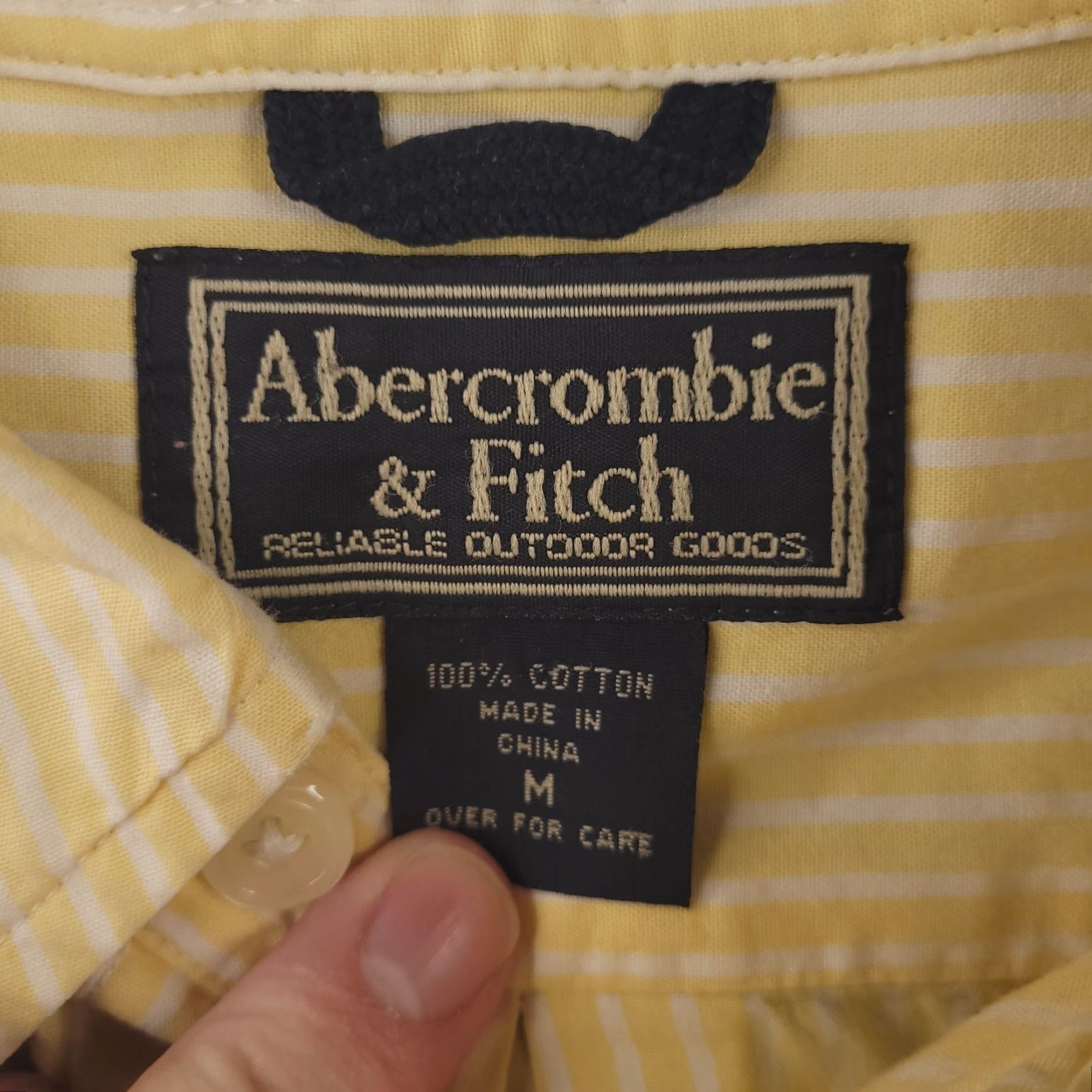 Abercrombie & Fitch Abercrombie Shirt Mens M Yellow Retro Long Sleeve Button-Up Baggy Size US M / EU 48-50 / 2 - 4 Thumbnail