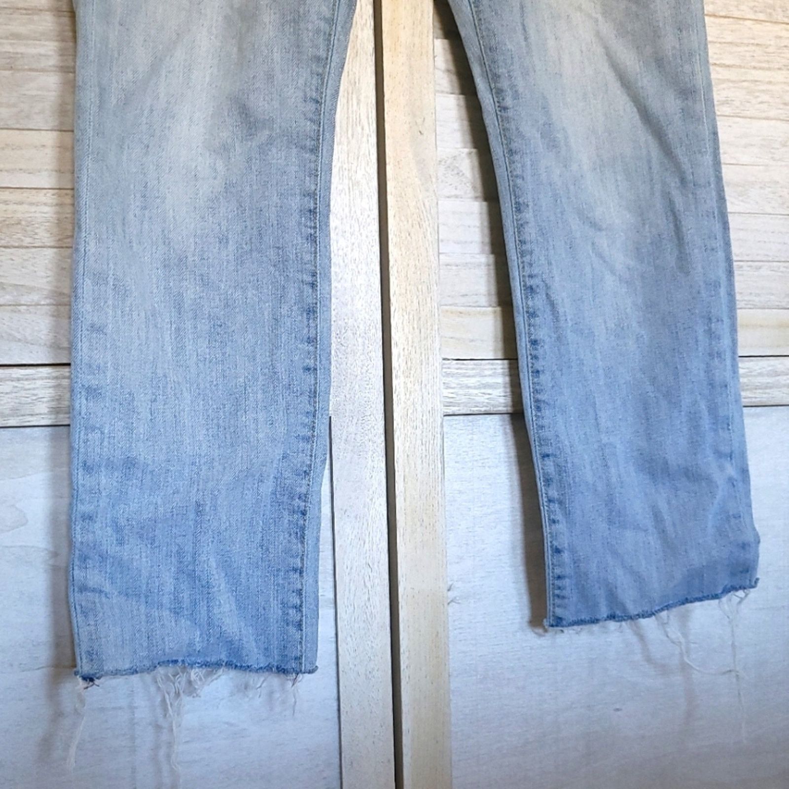 Levi's Levi's 510 Womens Size 29x30 Frayed Hems Light Blue Jeans 29 Size 29" - 3 Thumbnail