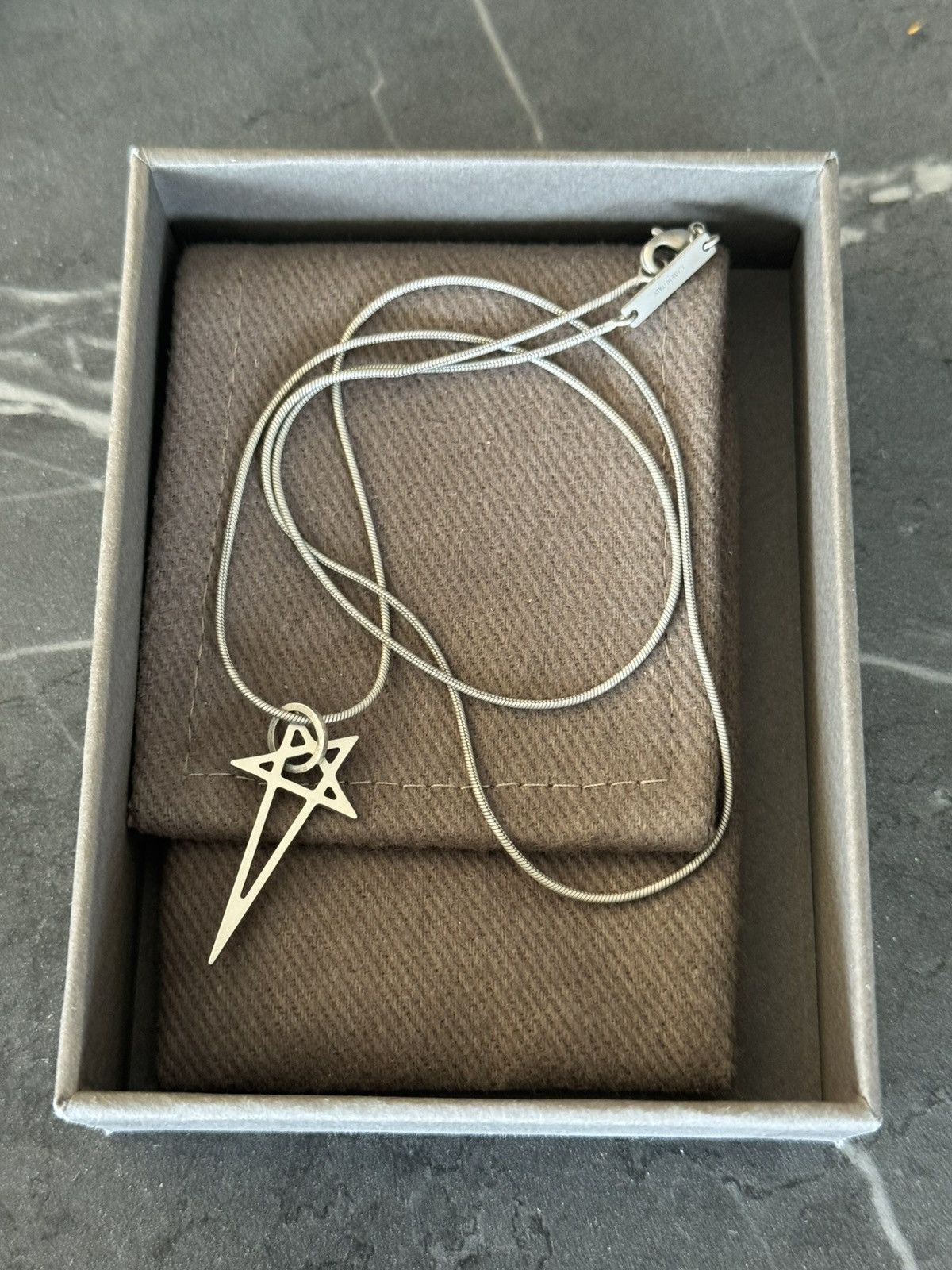 Rick Owens Pentagram Charm Necklace Size ONE SIZE - 3 Thumbnail