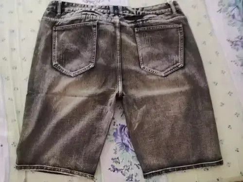 E.T. Wright Men's Retro Style Ripped Denim Shorts Size US 30 / EU 46 - 3 Thumbnail