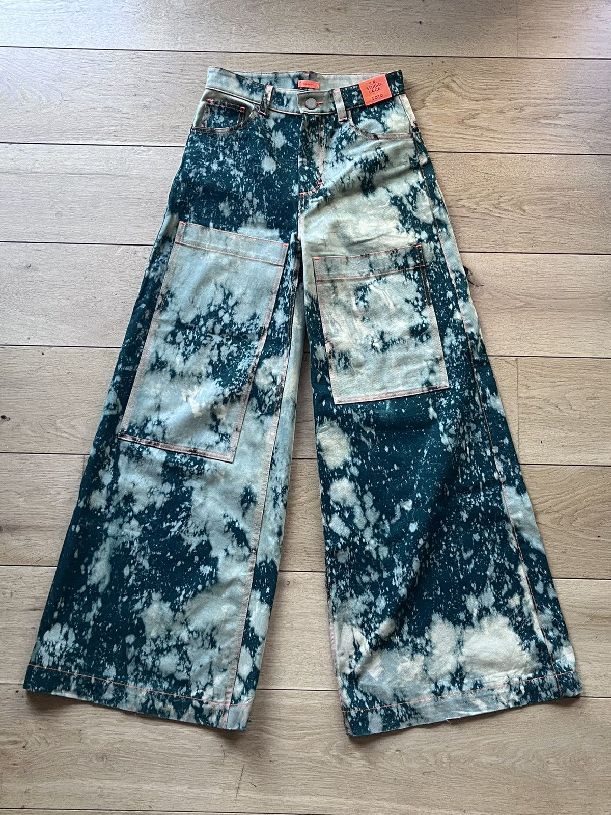Pantalon Raf Simons X Sterling Ruby Taille 38 - Camouflage Bleu - Occasion Très Bon état - Chino
