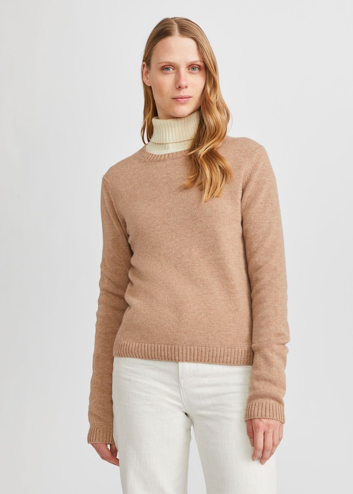 Loro Piana o1srvl11e0125 Parksville Crewneck Sweater in Beige Size XS / US 0-2 / IT 36-38 - 2 Thumbnail