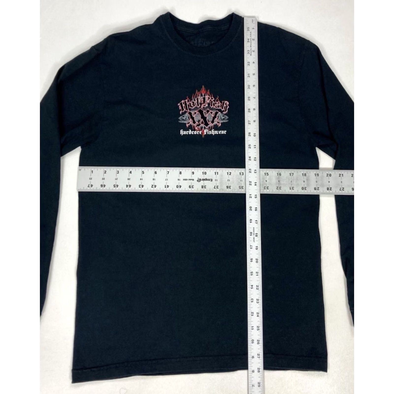 Vintage Hotfish Graphic Shirt - Mens Slim Medium Black Long Sleeve Size US M / EU 48-50 / 2 - 7 Thumbnail