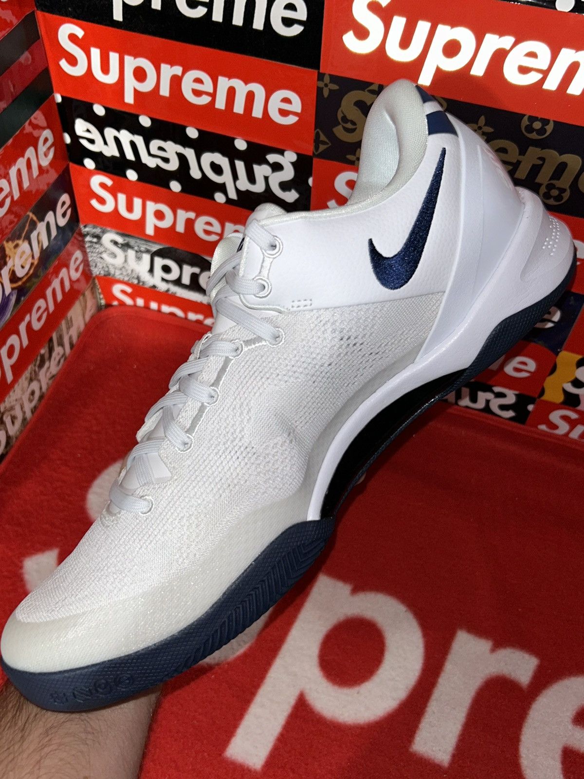 Nike SAMPLE Nike Kobe 8 Protro TB Promo ‘White Midnight Navy’ NEW Size US 13 / EU 46 - 9 Thumbnail