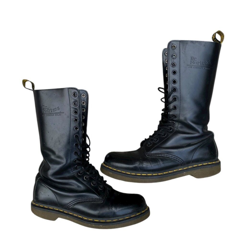 Dr. Martens Dr Martens Eye Tall Lace Up Womens Boots Size 7 Black Leath Size US 7 / IT 37 - 2 Thumbnail