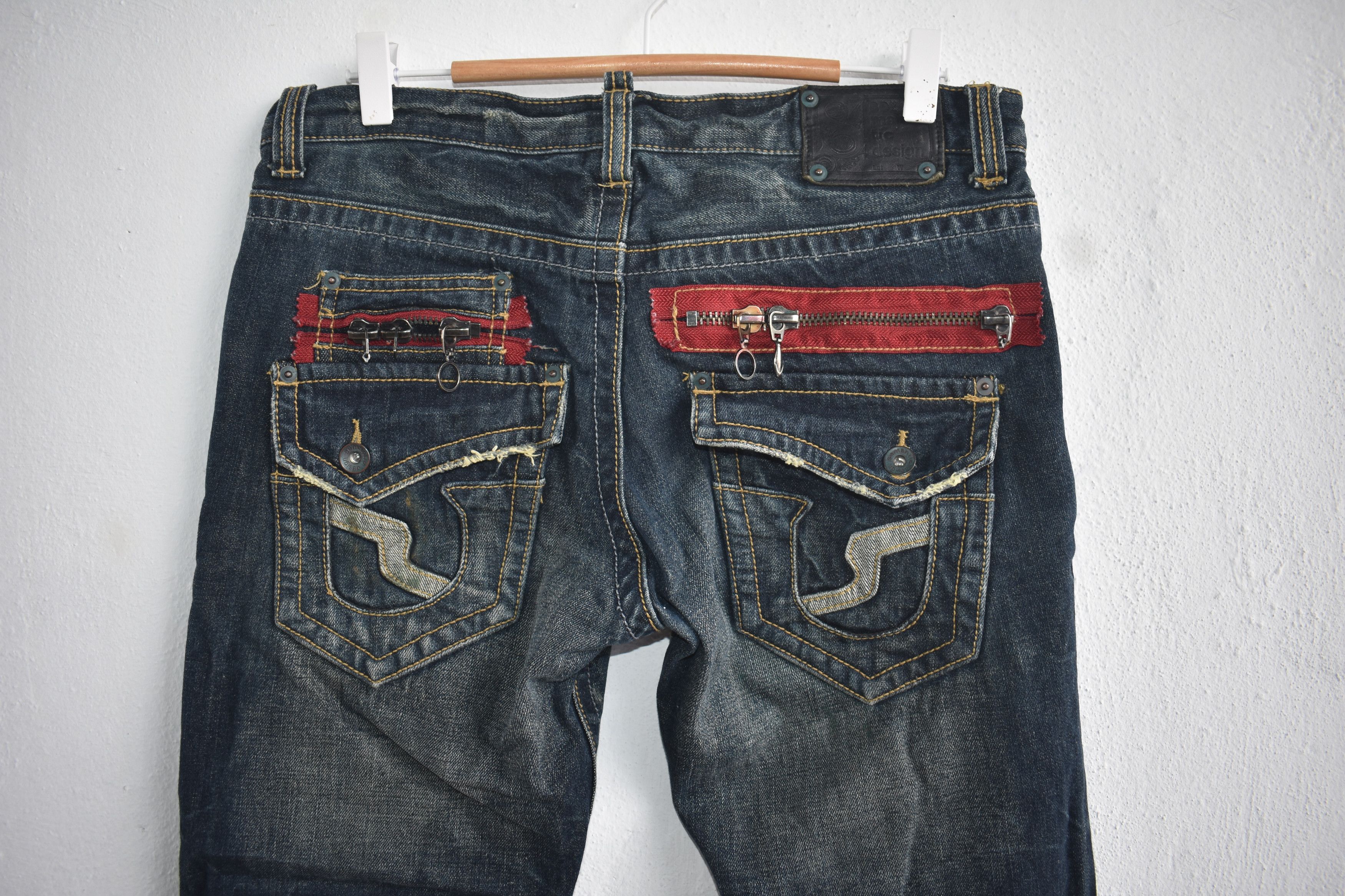 If Six Was Nine × Japanese Brand × semanticdesign SICK💰 Japanese Semantic Design Flared Jeans Punk W32 Size US 29 - 7 Thumbnail