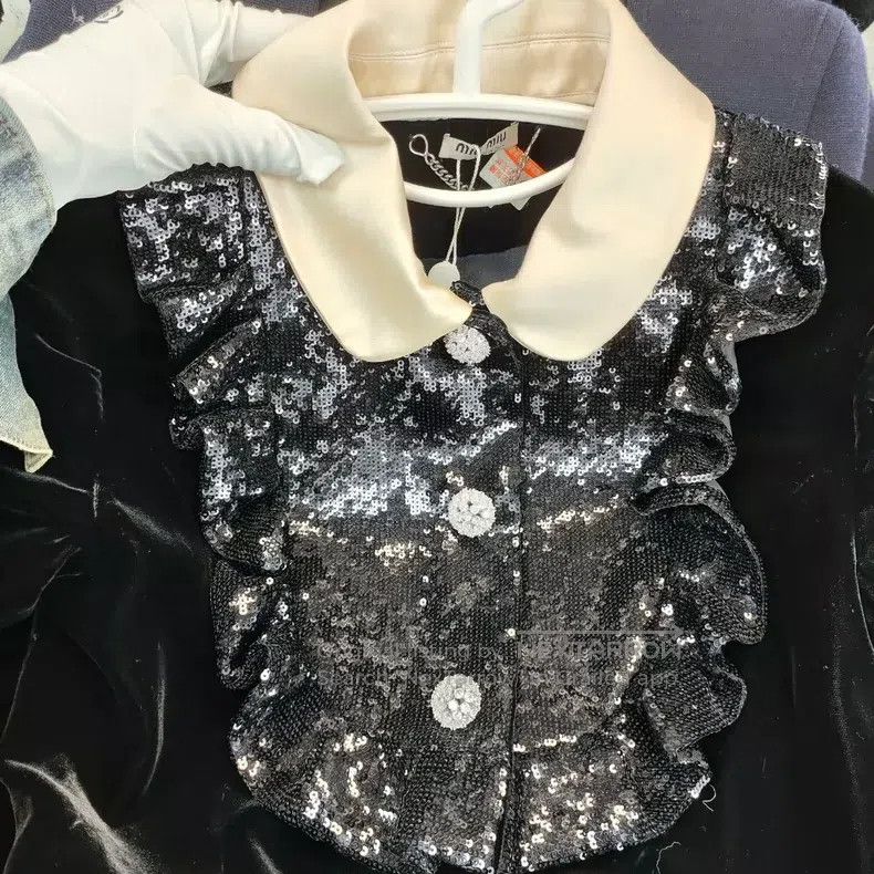Miu Miu Miu Miu 38 Sequined diamond buckle coat Size M / US 6-8 / IT 42-44 - 3 Thumbnail