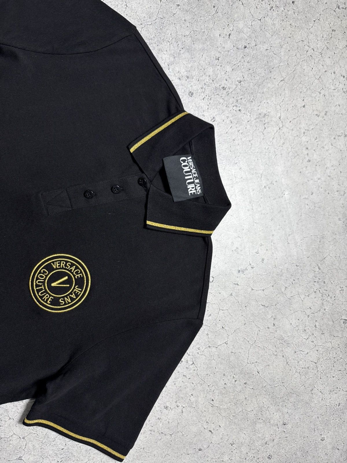 Versace Jeans Couture Versace Jeans Couture Luxury Black Polo Shirt Size M Size US M / EU 48-50 / 2 - 4 Thumbnail